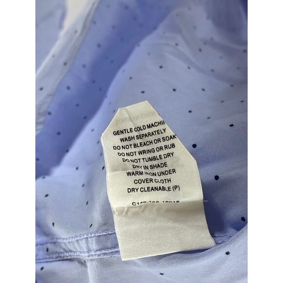 MARCS Men's Light Blue Micro Dot Regular Fit Button-Up Long Sleeve Shirt SZ M - Picture 9 of 10